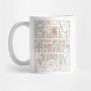 Birmingham, West Midlands, England City Map Typography - Bohemian Mug